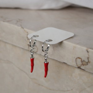 Chilli Earrings - Silver